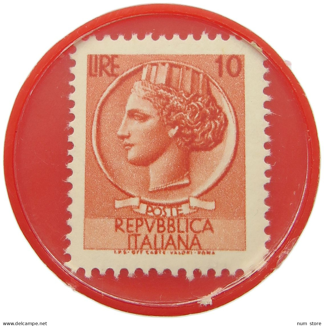 ITALY ENCASED POSTAGE STAMP  10 LIRE YOGURT YOMO ENCASED POSTAGE STAMP #t086 0205 - Other & Unclassified