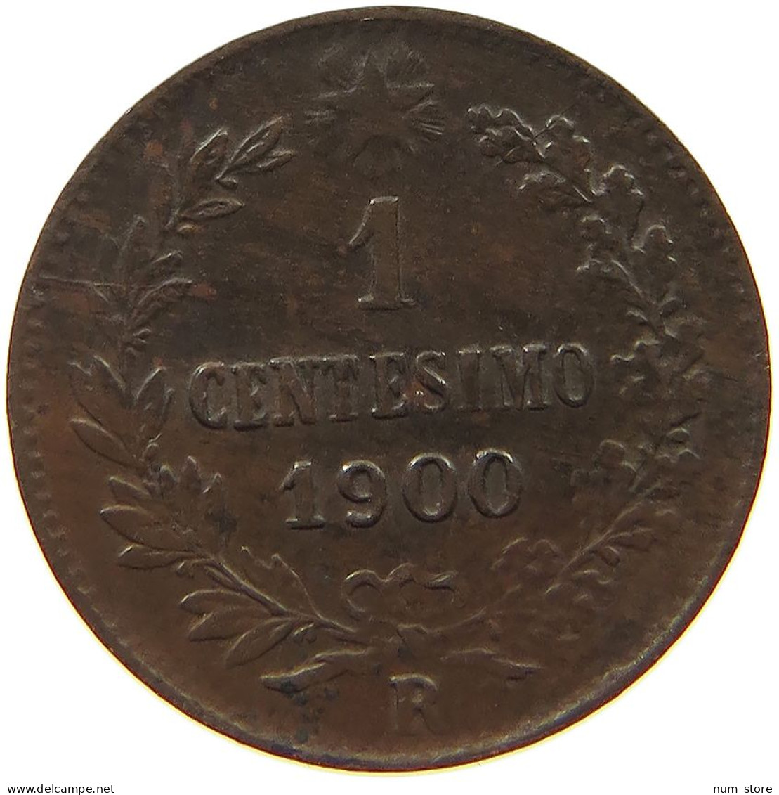 ITALY CENTESIMO 1900 R UMBERTO I. 1878-1900 #a067 0481 - 1878-1900 : Umberto I