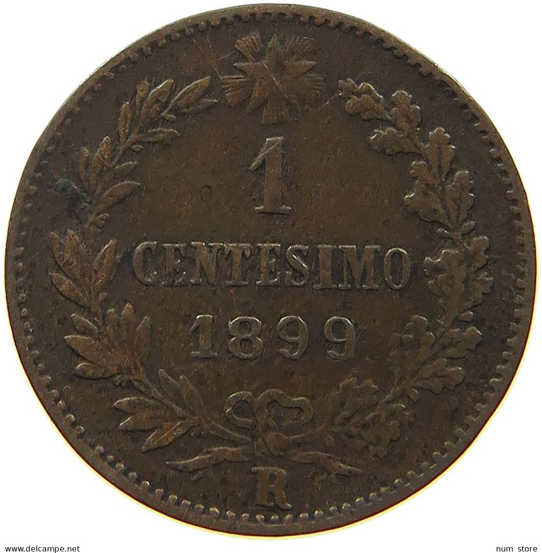 ITALY CENTESIMO 1899 R UMBERTO I. 1878-1900 #a094 0027 - 1878-1900 : Umberto I.