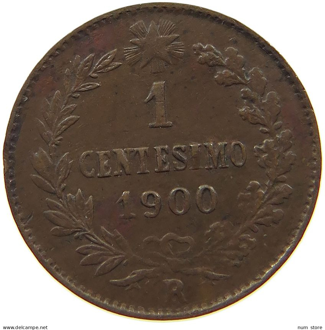 ITALY CENTESIMO 1900 R UMBERTO I. 1878-1900 #a015 0135 - 1878-1900 : Umberto I.