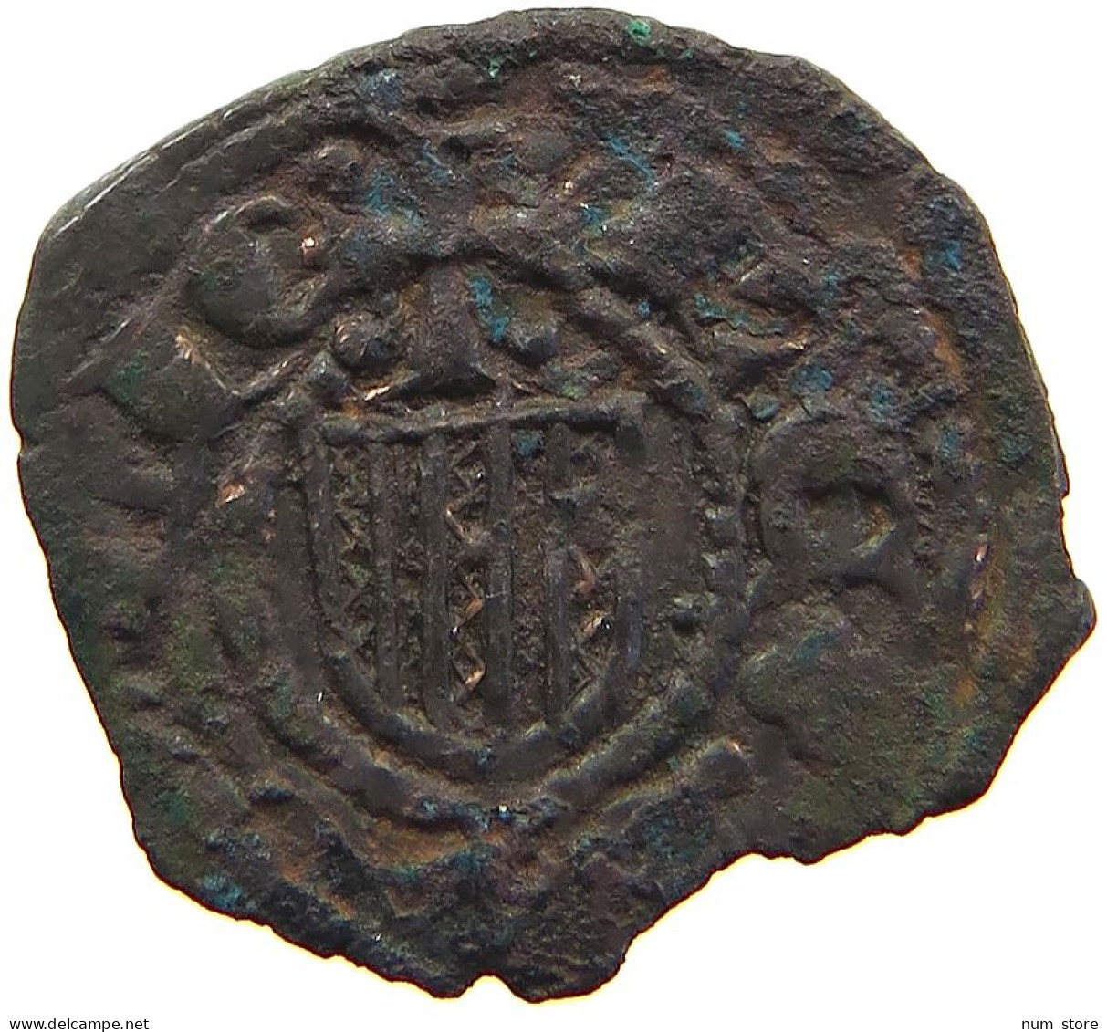 ITALY STATES SICILY DENARO  ALFONSO ARAGON 1416-1458 #a071 0447 - Sicile