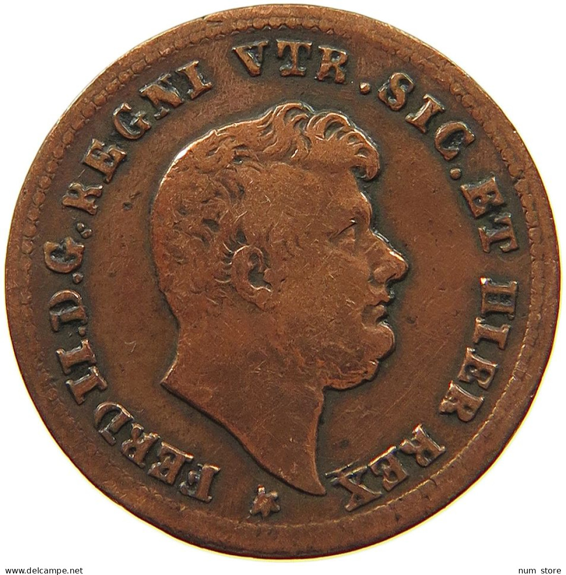 ITALY STATES SICILY 1/2 TORNESE 1853  #t092 0355 - Sicilia