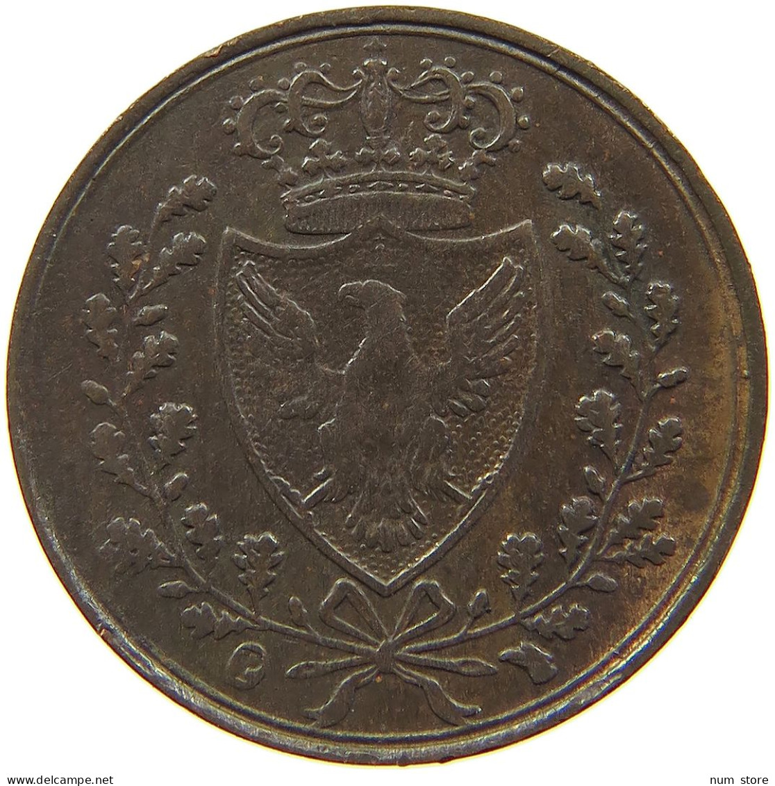 ITALY STATES SARDINIA CENTESIMO 1826 Carlo Felice 1821-1831 #s008 0103 - Italian Piedmont-Sardinia-Savoie