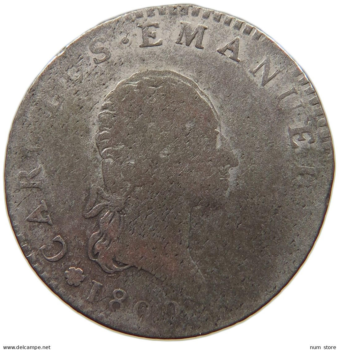 ITALY STATES SARDINIA 7.6 SOLDI 1800 CARLO EMANUELE IV. (1796-1802) #t142 0443 - Piemonte-Sardinië- Italiaanse Savoie