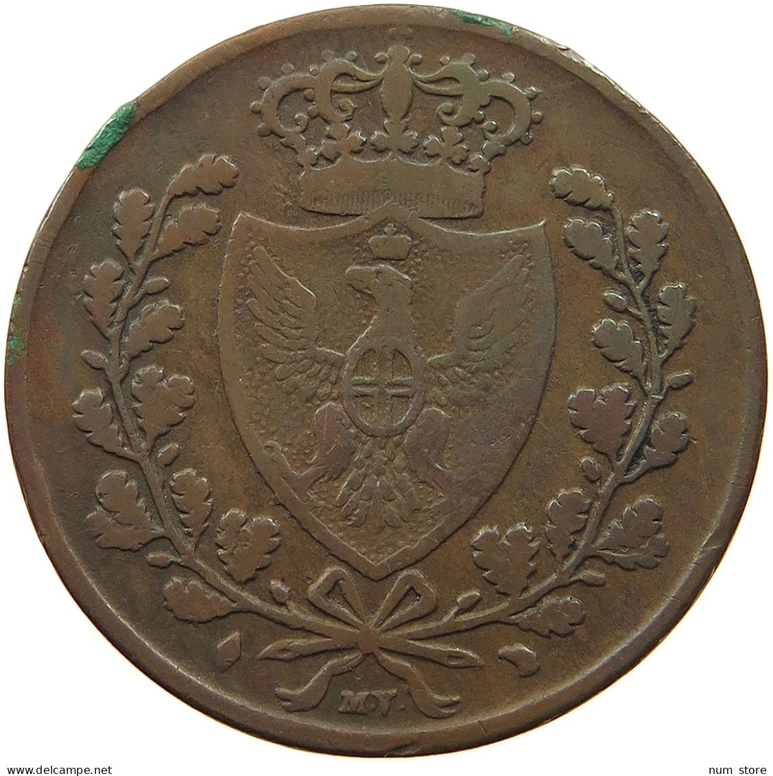 ITALY STATES SARDINIA 5 CENTESIMI 1826 Carlo Felice 1821-1831 #t057 0059 - Piémont-Sardaigne-Savoie Italienne