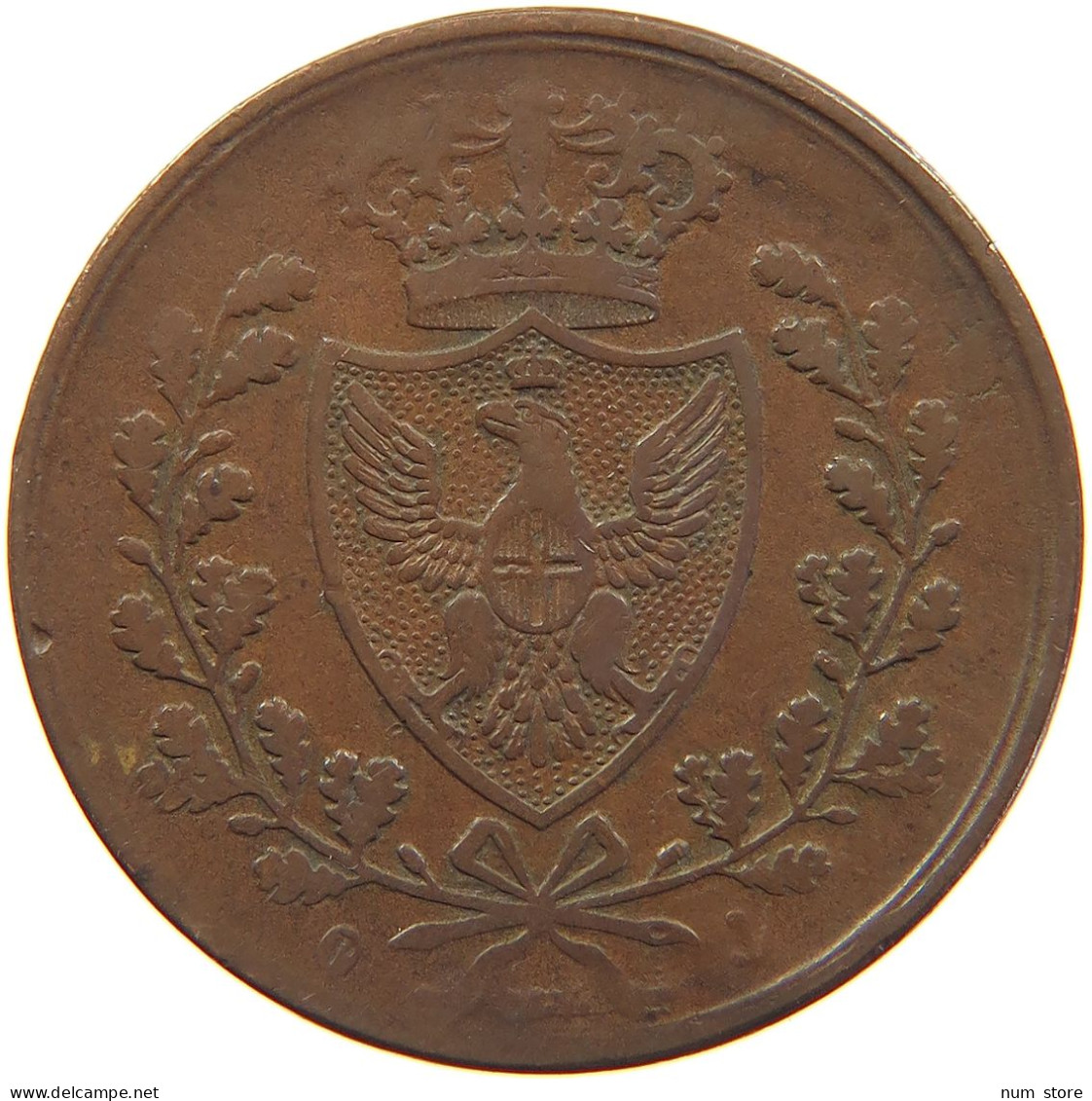 ITALY STATES SARDINIA 5 CENTESIMI 1826 Carlo Felice 1821-1831 #s028 0379 - Italian Piedmont-Sardinia-Savoie