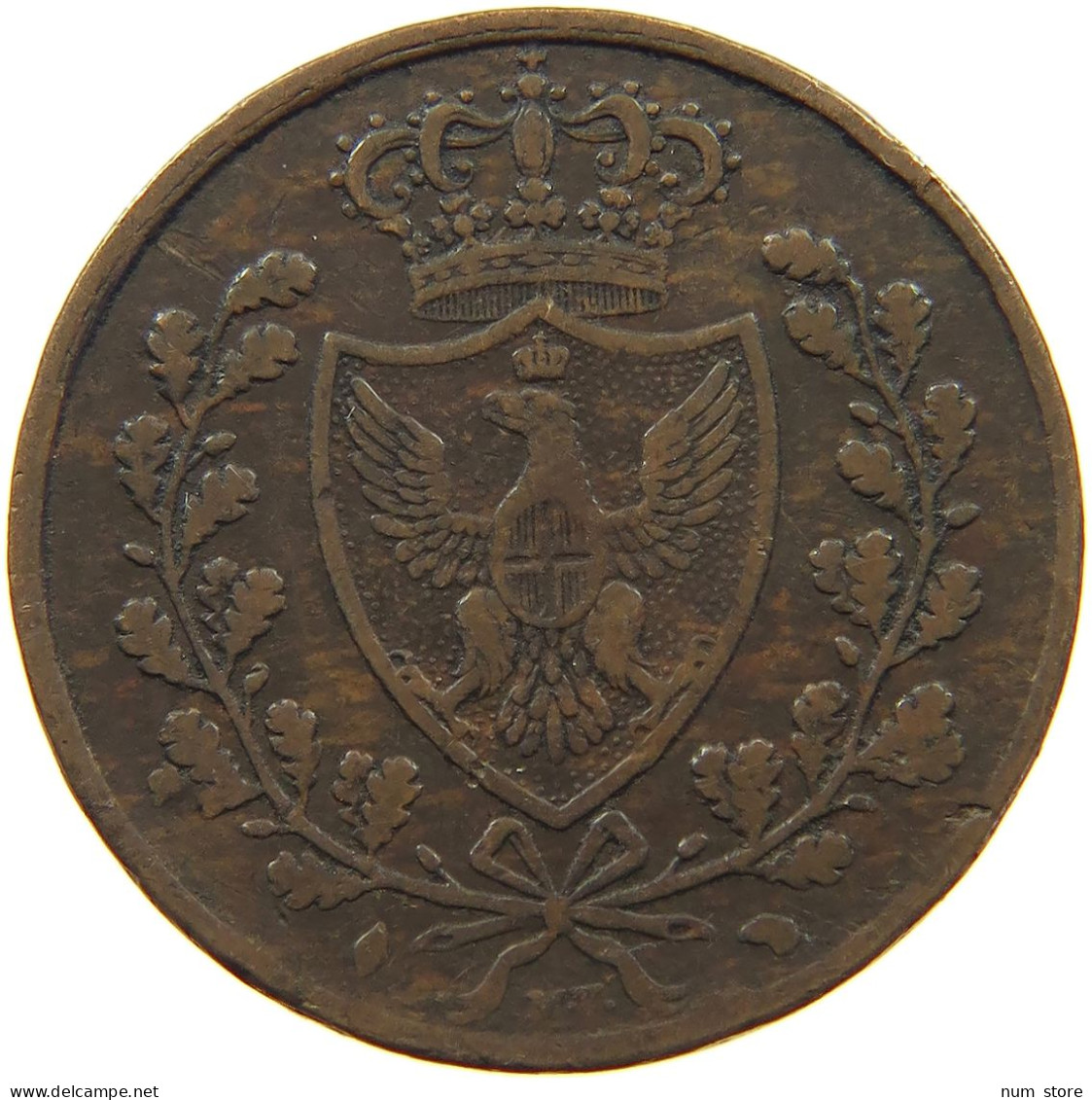 ITALY STATES SARDINIA 5 CENTESIMI 1826 Carlo Felice 1821-1831 #a059 0457 - Italian Piedmont-Sardinia-Savoie