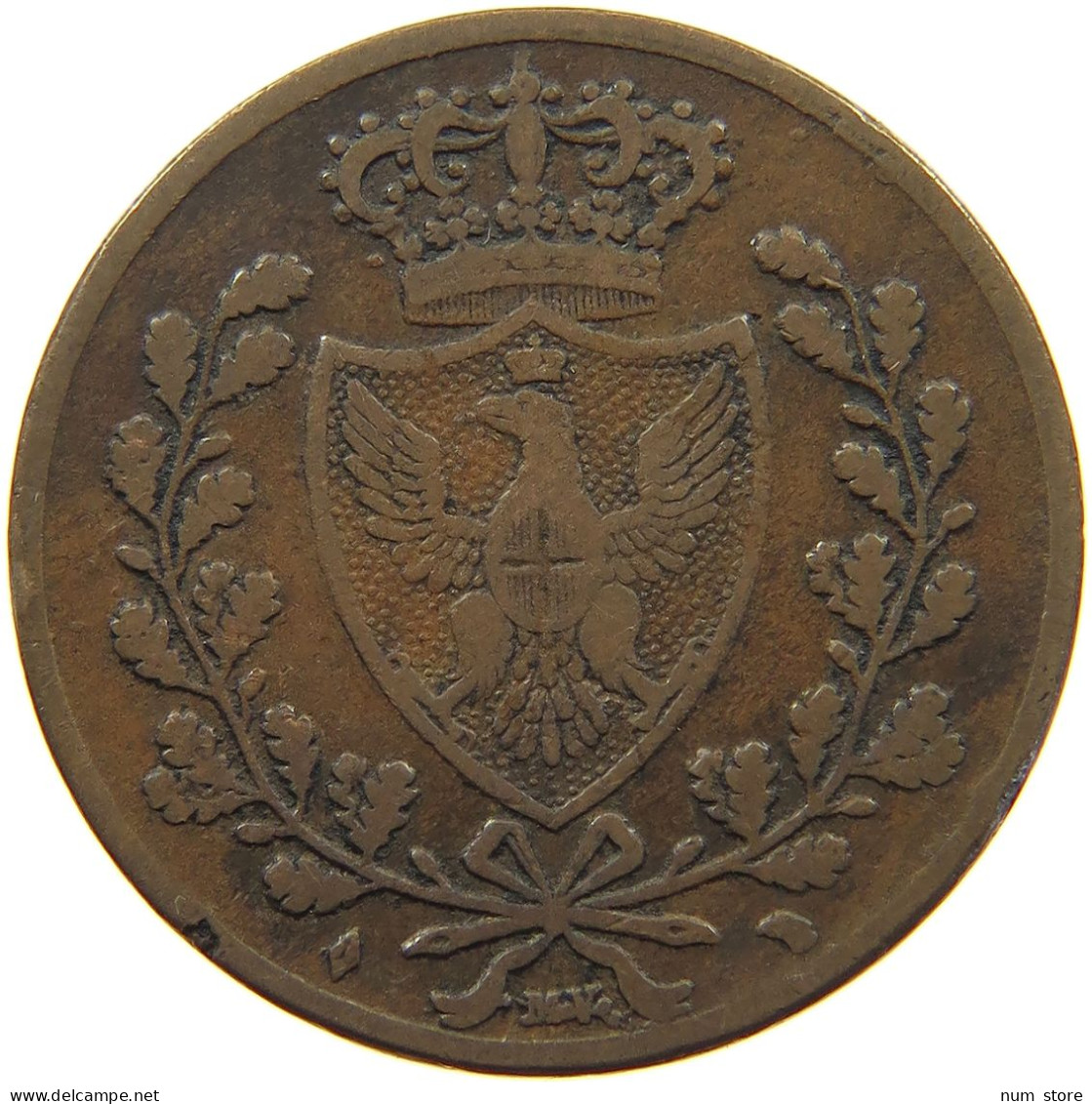 ITALY STATES SARDINIA 5 CENTESIMI 1826 Carlo Felice 1821-1831 #a059 0459 - Italian Piedmont-Sardinia-Savoie