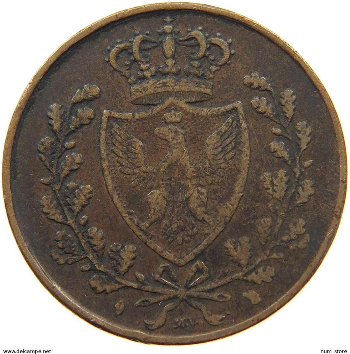 ITALY STATES SARDINIA 5 CENTESIMI 1826 Carlo Felice 1821-1831 #a010 0303 - Italian Piedmont-Sardinia-Savoie