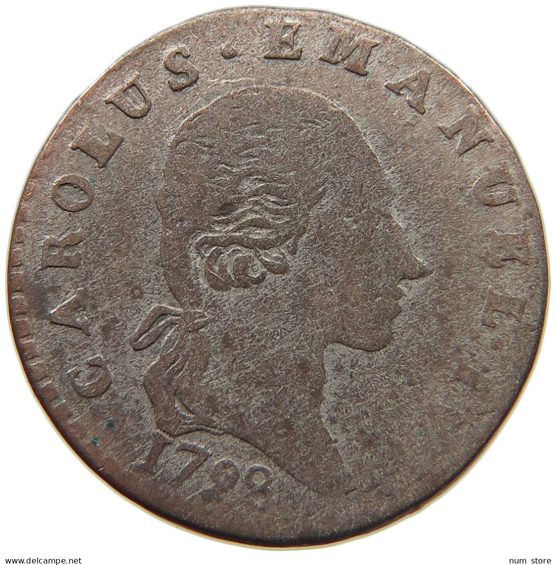 ITALY STATES SARDINIA 2.6 SOLDI 1798 CARLO EMANUELE IV. (1796-1802) #t107 0421 - Italian Piedmont-Sardinia-Savoie