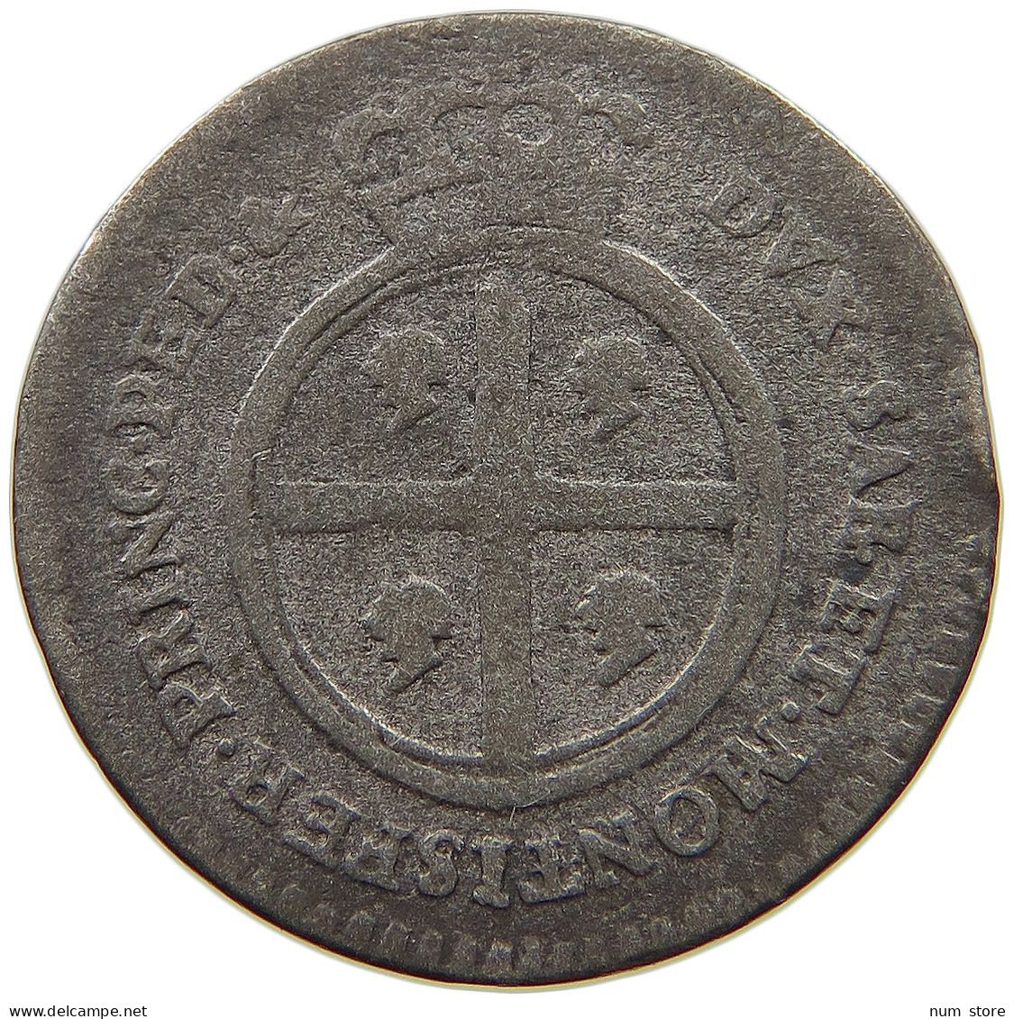 ITALY STATES SARDINIA 1/2 REALE 1772 RARE #t095 0493 - Piémont-Sardaigne-Savoie Italienne