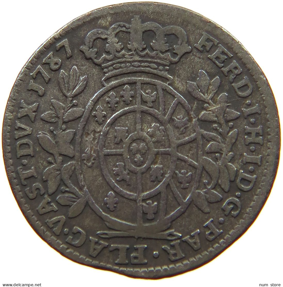 ITALY STATES PARMA 20 SOLDI 1787  #t146 0123 - Parme