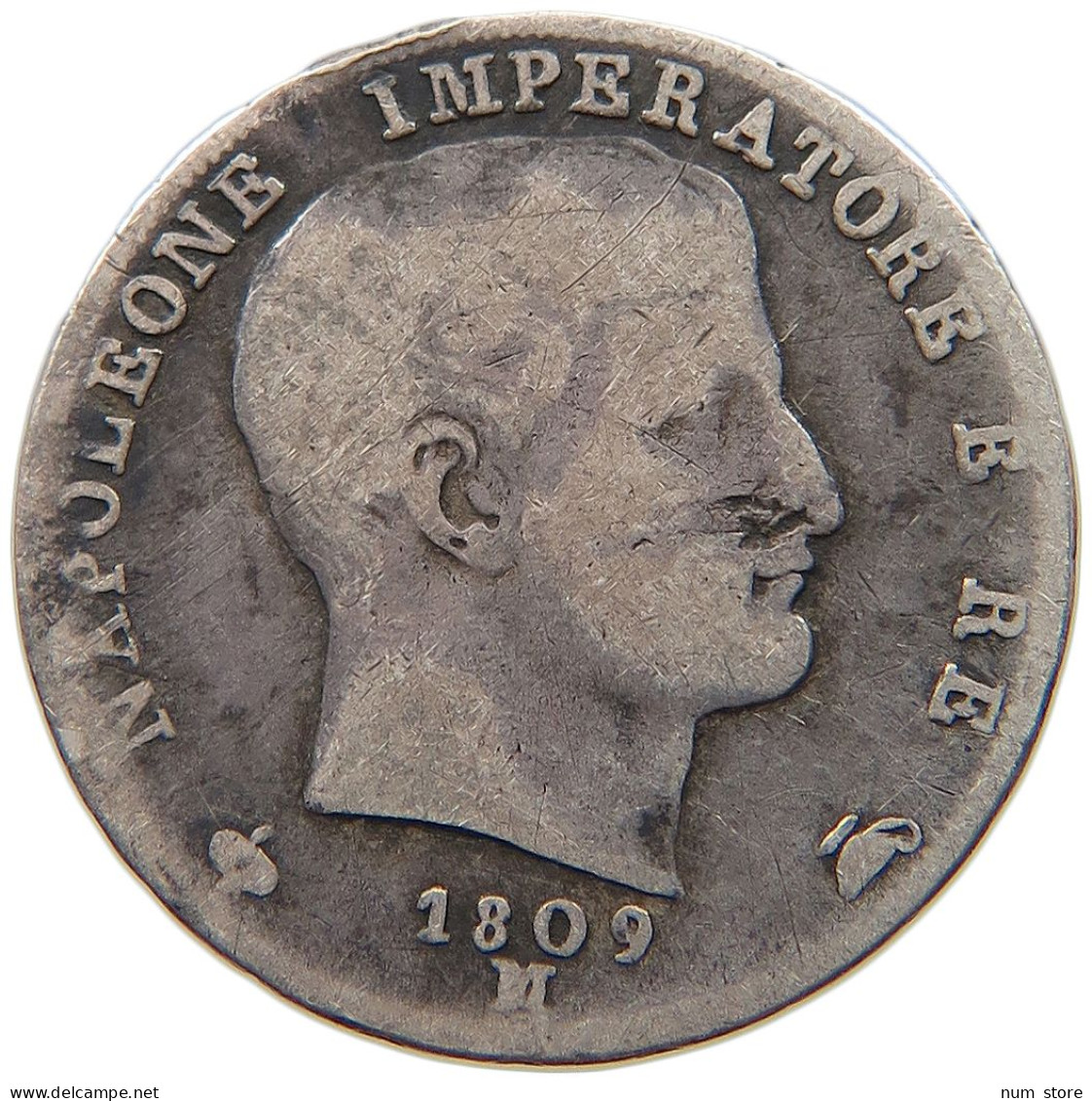 ITALY STATES NAPOLEON I. LIRA 1809 M Napoleon I. (1804-1814, 1815) #t107 0333 - Napoléonniennes