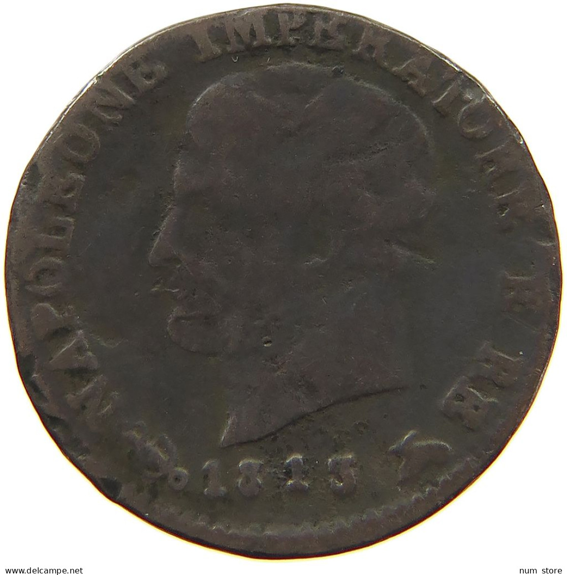 ITALY STATES NAPOLEON I. CENTESIMO 1813 V Napoleon I. (1804-1814, 1815) #c083 0351 - Napoleonic