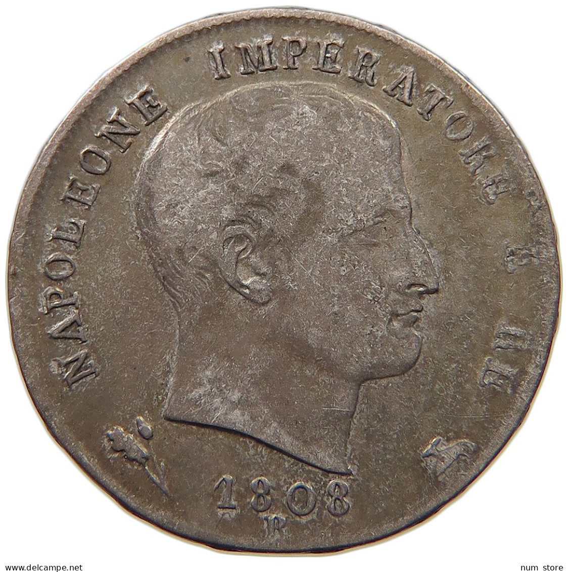 ITALY STATES NAPOLEON I. LIRA 1808 B Napoleon I. (1804-1814, 1815) #t114 0071 - Napoléonniennes