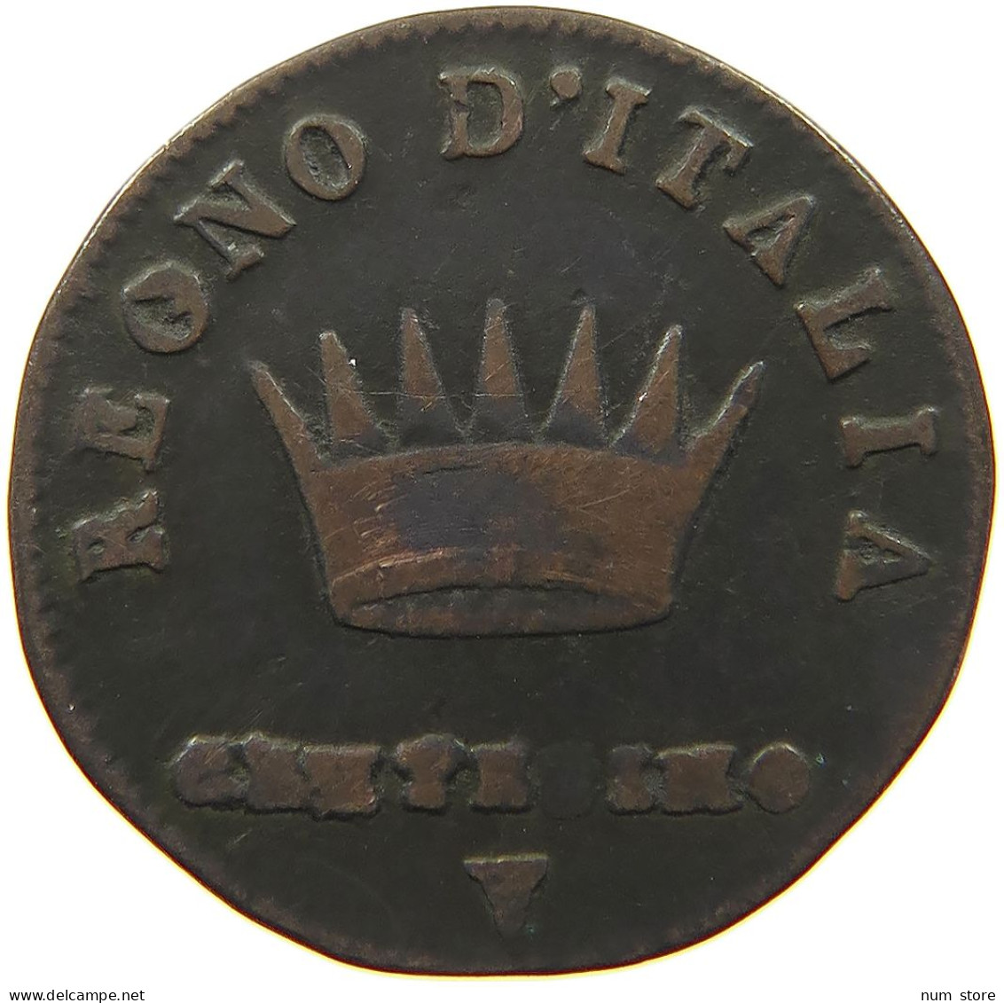 ITALY STATES NAPOLEON I. CENTESIMO 1813 V Napoleon I. (1804-1814, 1815) #a036 0643 - Napoléonniennes