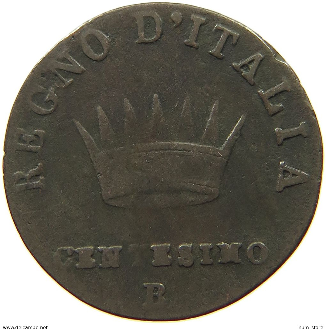 ITALY STATES NAPOLEON I. CENTESIMO 1812 B Napoleon I. (1804-1814, 1815) #t144 0901 - Napoleonic