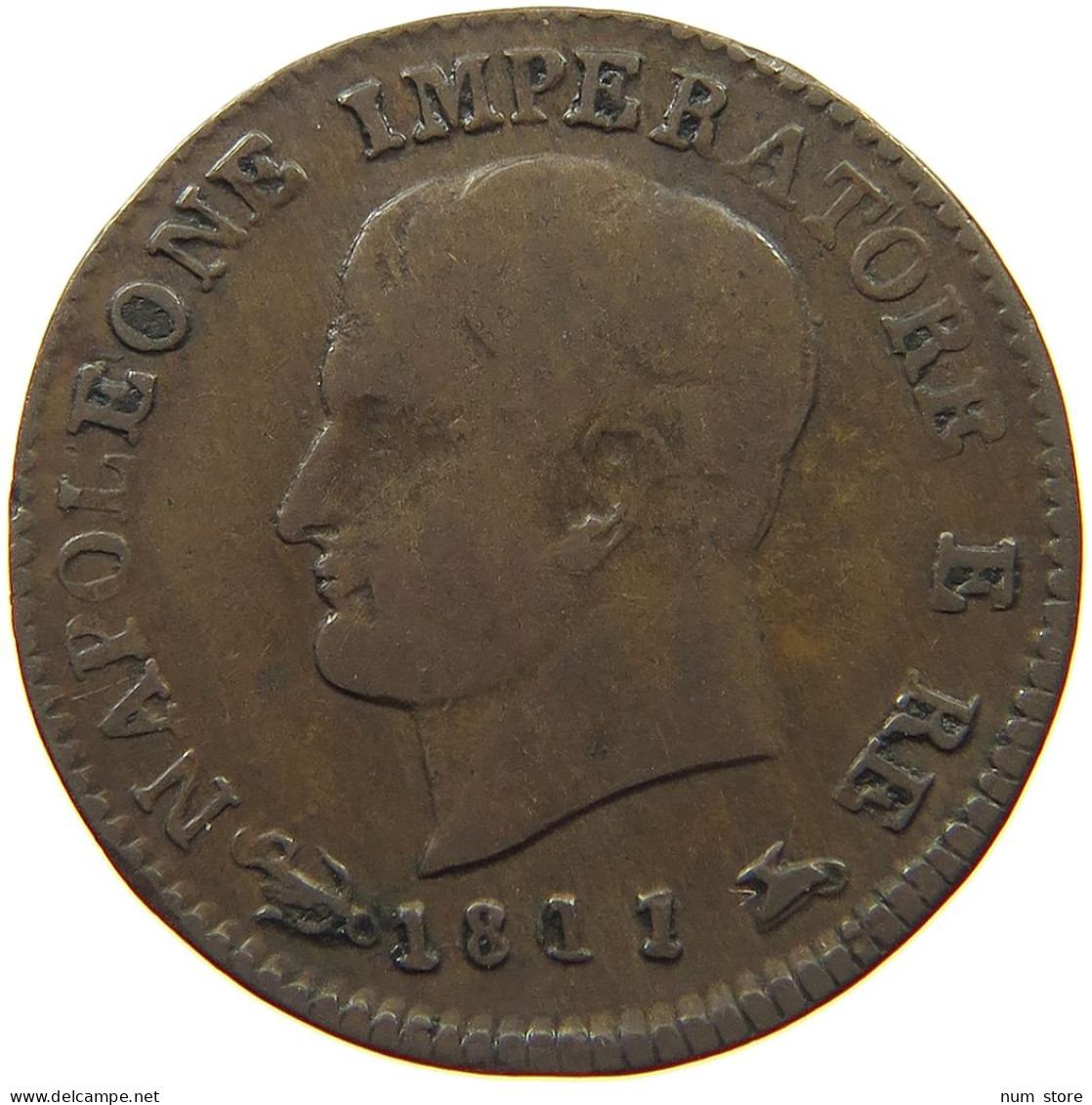 ITALY STATES NAPOLEON I. CENTESIMO 1811 V Napoleon I. (1804-1814, 1815) #t144 0879 - Napoleonic