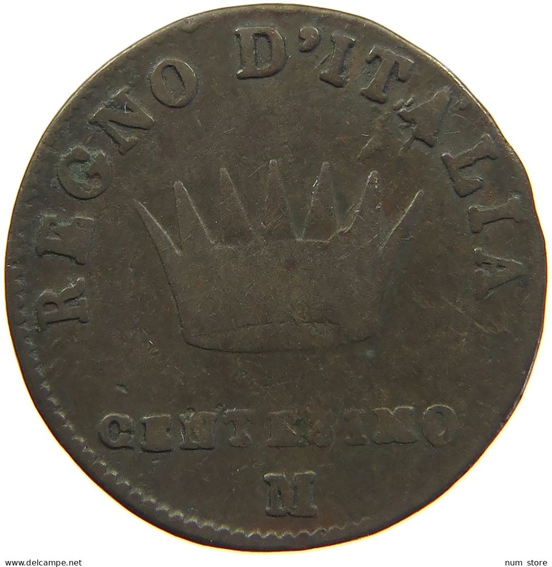 ITALY STATES NAPOLEON I. CENTESIMO 1810/9 M Napoleon I. (1804-1814, 1815) #c016 0535 - Napoleonic