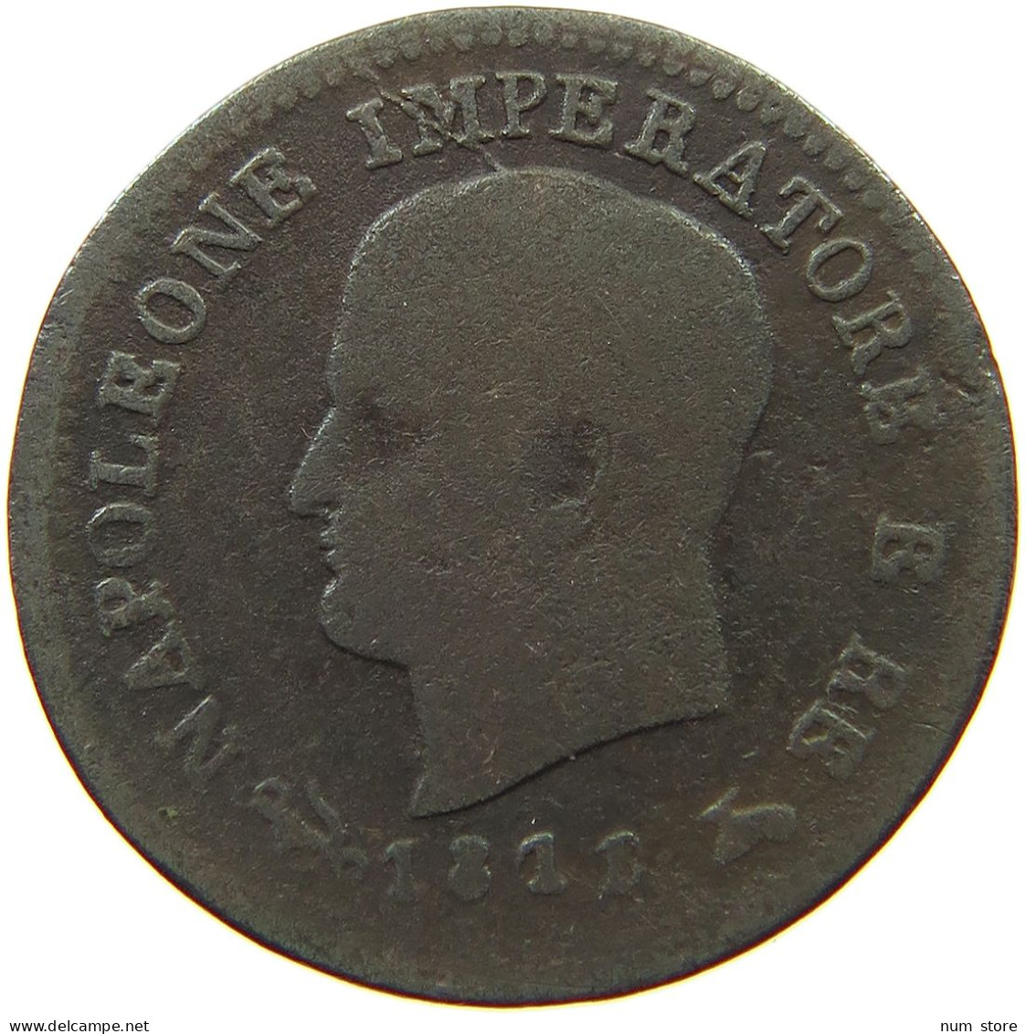 ITALY STATES NAPOLEON I. CENTESIMO 1811 /00 V Napoleon I. (1804-1814, 1815) #t144 0881 - Napoleonische