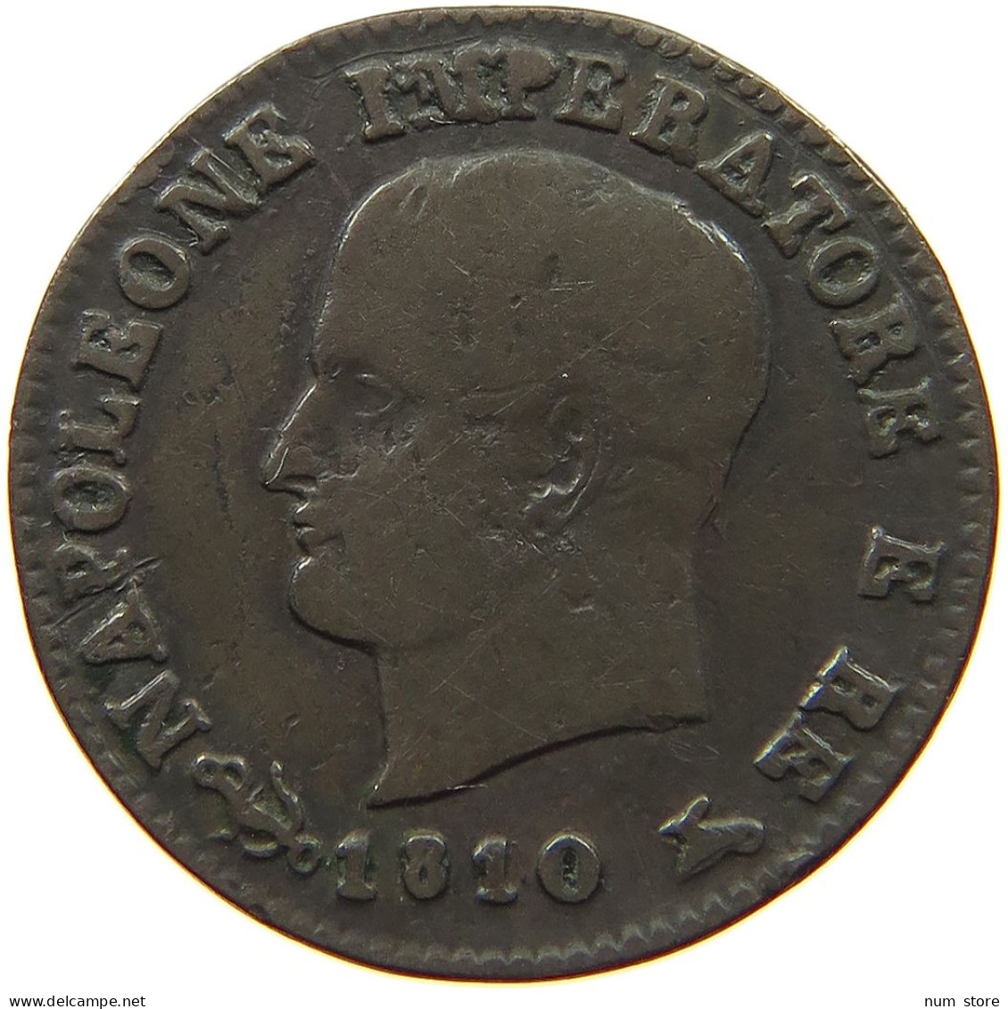 ITALY STATES NAPOLEON I. CENTESIMO 1810 V Napoleon I. (1804-1814, 1815) #t144 0907 - Napoleonische