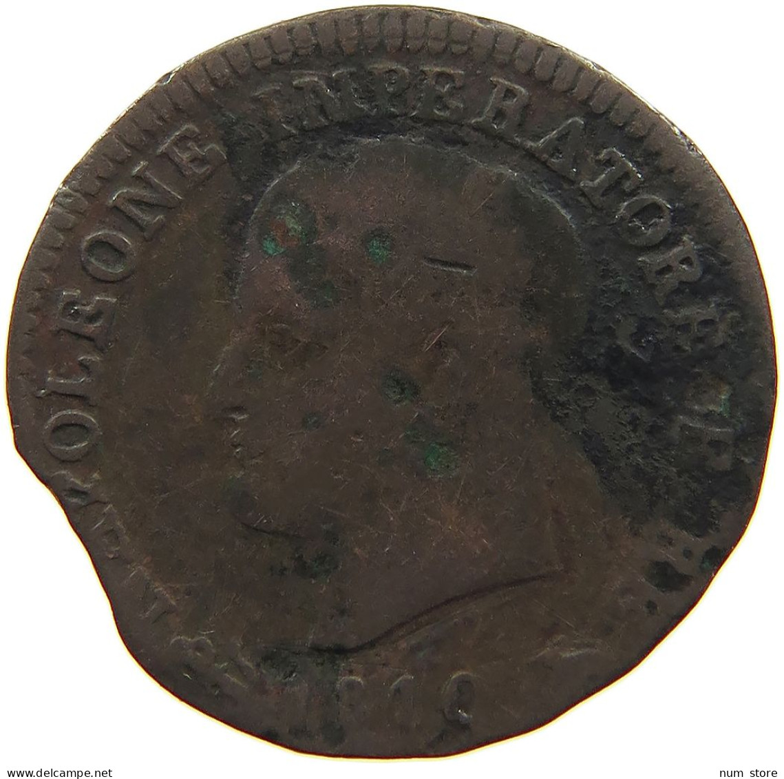 ITALY STATES NAPOLEON I. CENTESIMO 1810 V Napoleon I. (1804-1814, 1815) #c083 0585 - Napoleonic