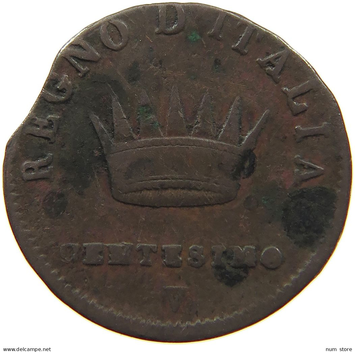 ITALY STATES NAPOLEON I. CENTESIMO 1810 V Napoleon I. (1804-1814, 1815) #c083 0585 - Napoleonische