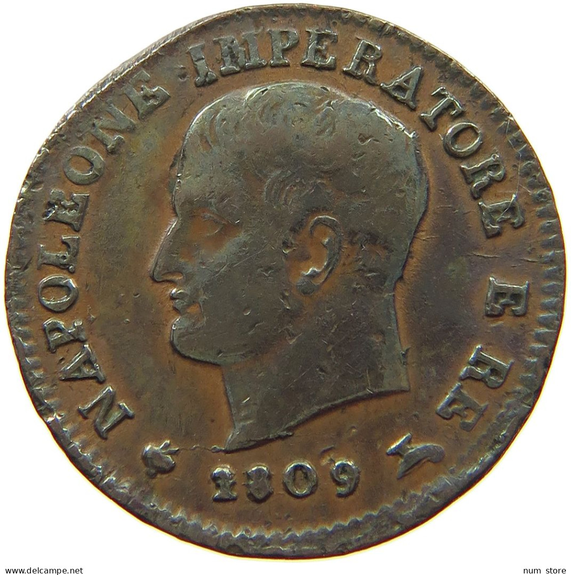 ITALY STATES NAPOLEON I. CENTESIMO 1809 M Napoleon I. (1804-1814, 1815) #t144 0871 - Napoleonische