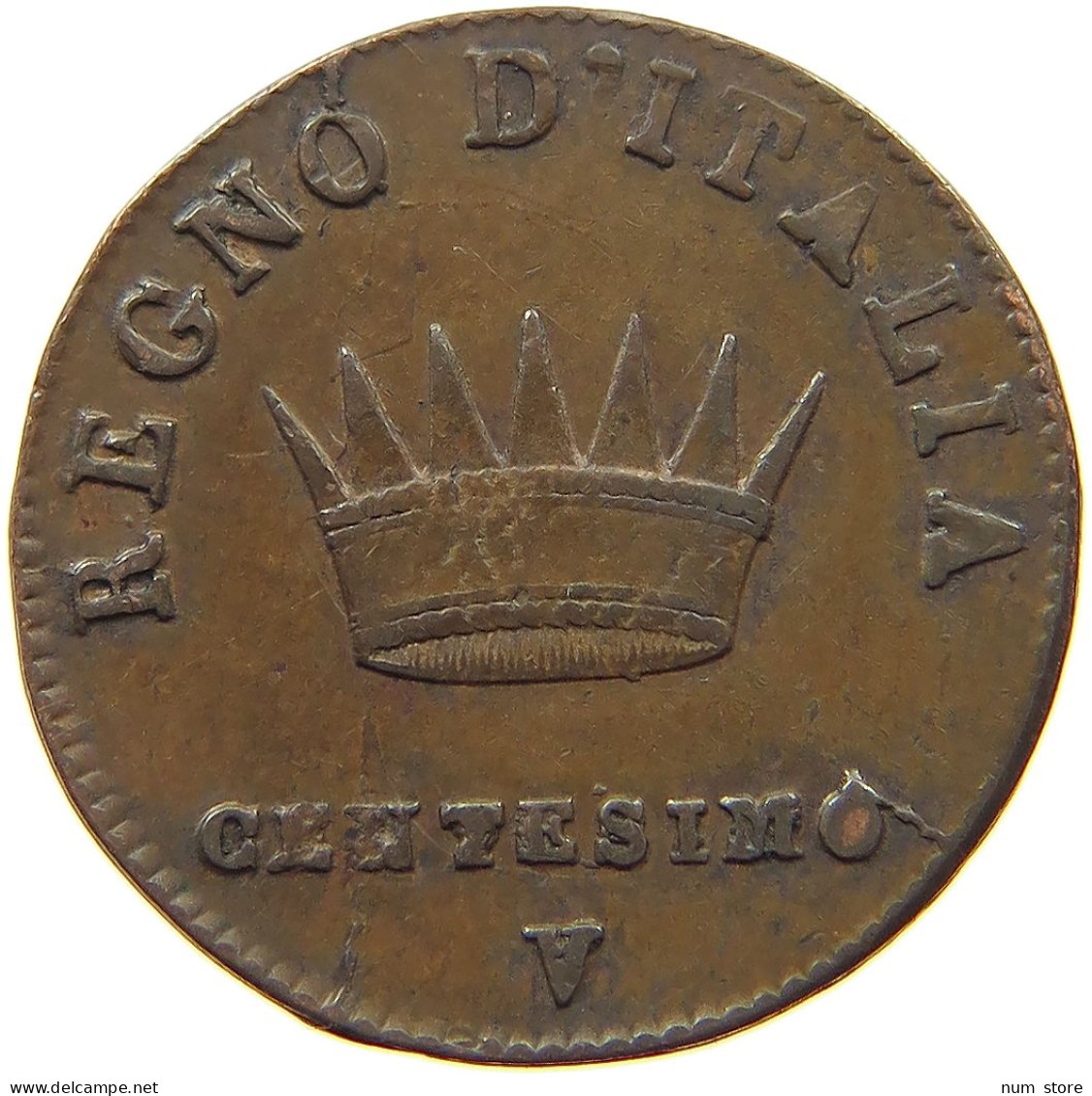 ITALY STATES NAPOLEON I. CENTESIMO 1809 V Napoleon I. (1804-1814, 1815) #t149 0309 - Napoléonniennes