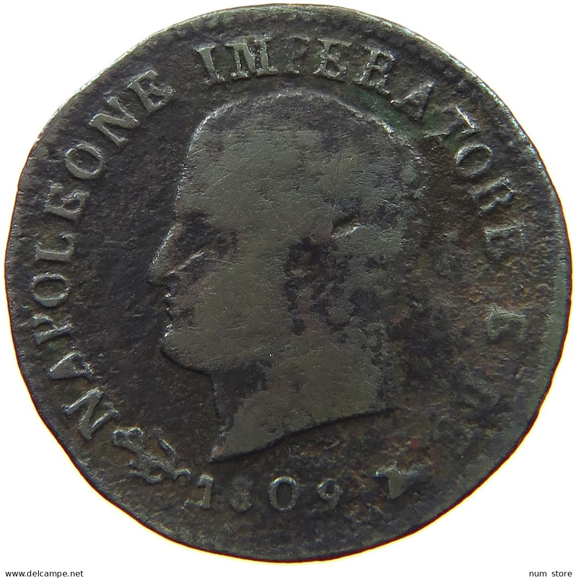 ITALY STATES NAPOLEON I. CENTESIMO 1809 V Napoleon I. (1804-1814, 1815) #t144 0905 - Napoleonic