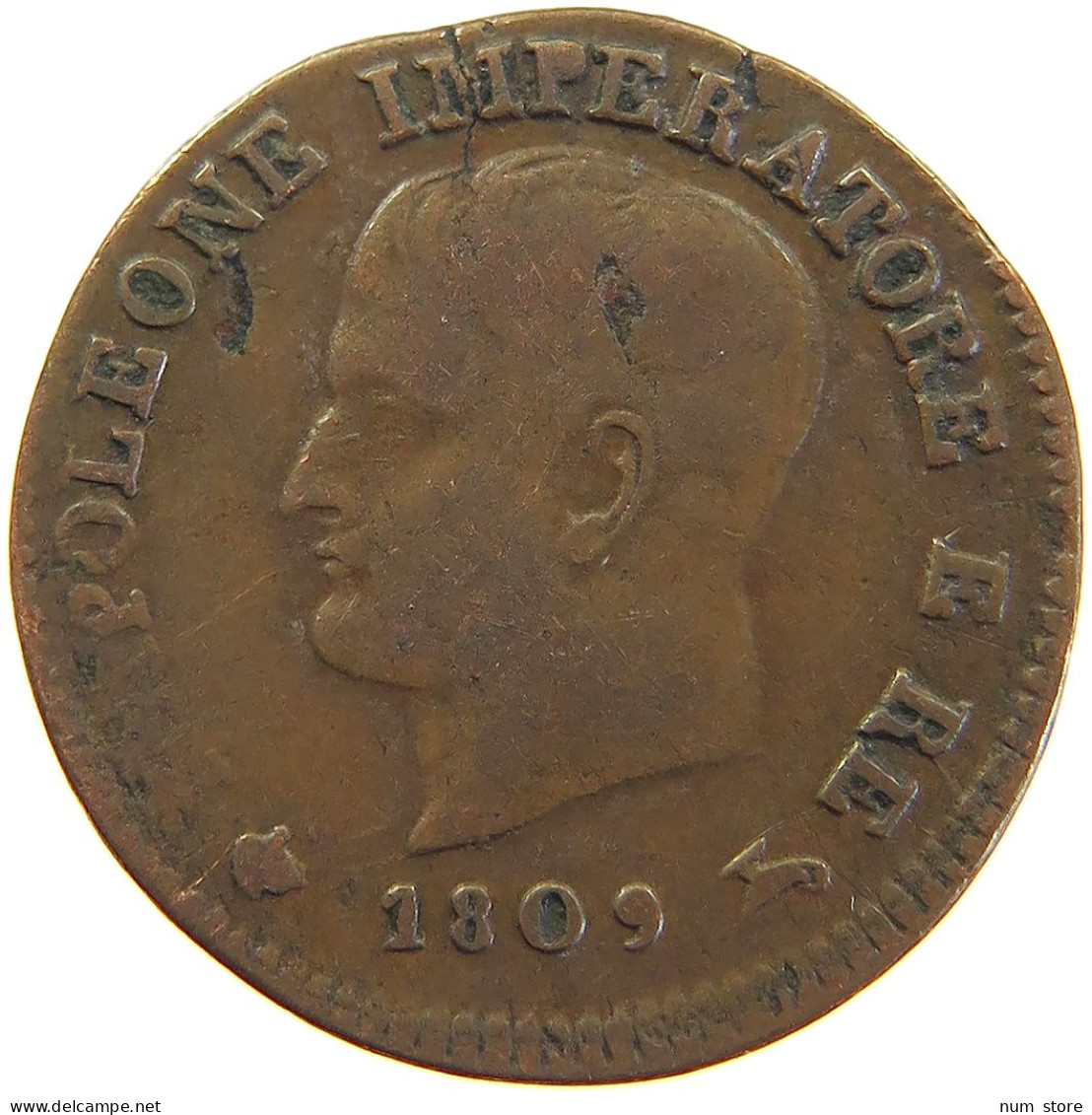 ITALY STATES NAPOLEON I. CENTESIMO 1809 M Napoleon I. (1804-1814, 1815) #t016 0381 - Napoleonic