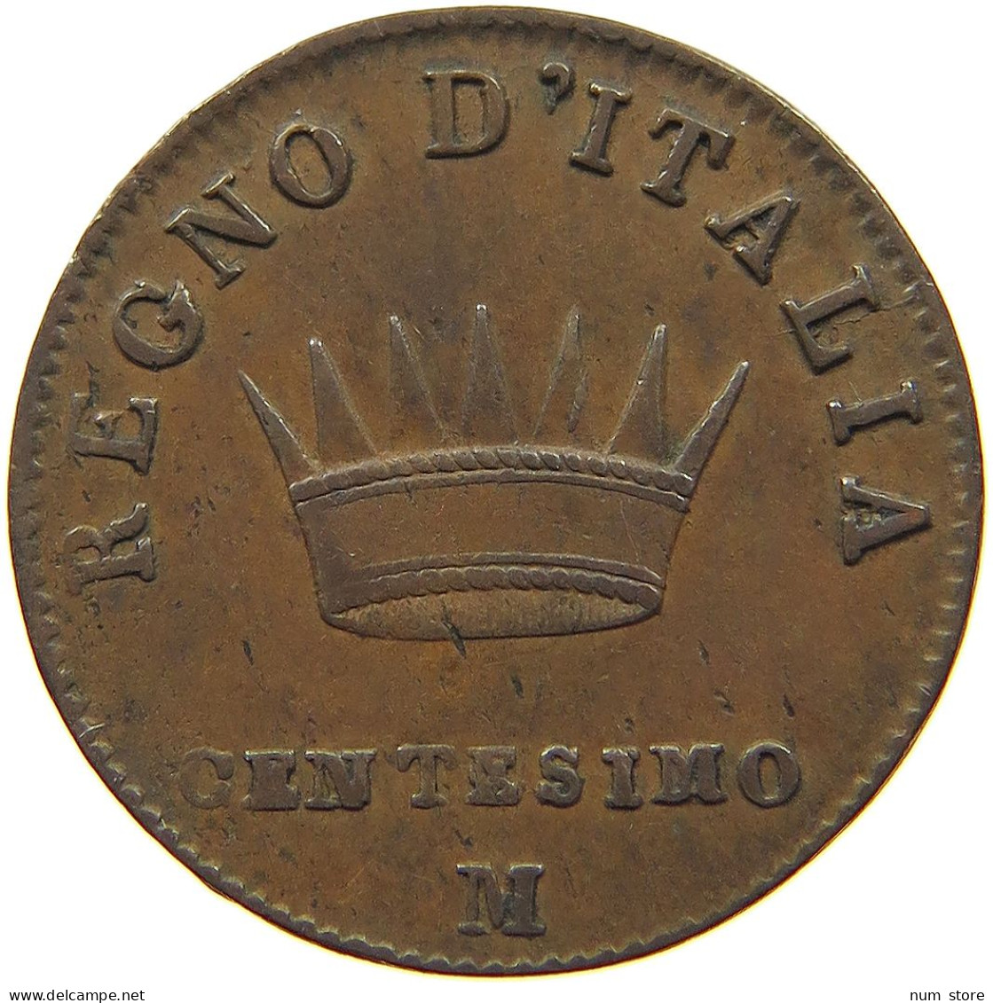 ITALY STATES NAPOLEON I. CENTESIMO 1809 M Napoleon I. (1804-1814, 1815) #t107 0183 - Napoléonniennes