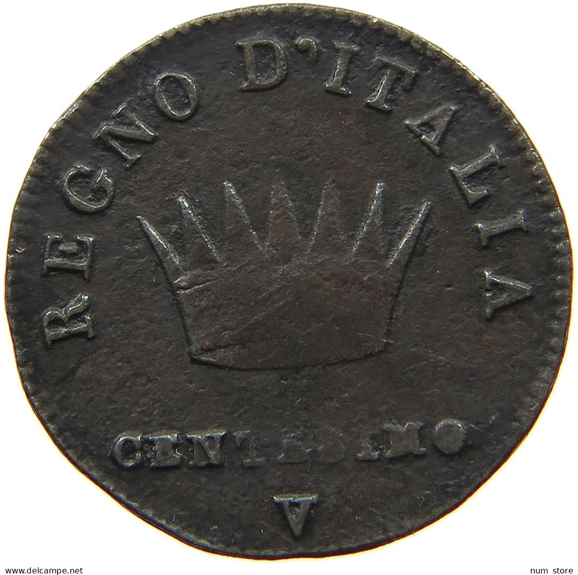 ITALY STATES NAPOLEON I. CENTESIMO 1808 V Napoleon I. (1804-1814, 1815) #t144 0887 - Napoleoniche