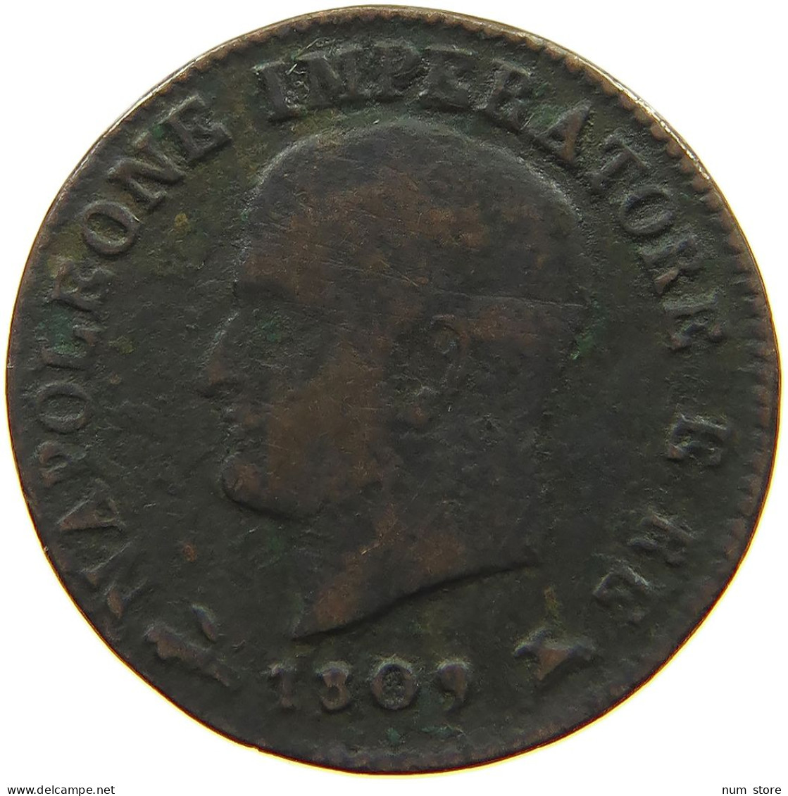 ITALY STATES NAPOLEON I. CENTESIMO 1809 B Napoleon I. (1804-1814, 1815) #a085 1017 - Napoleoniche