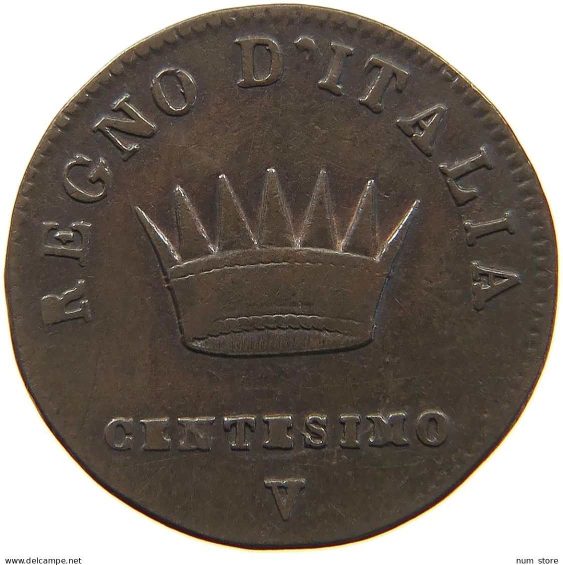 ITALY STATES NAPOLEON I. CENTESIMO 1808 V Napoleon I. (1804-1814, 1815) #t161 0391 - Napoléonniennes