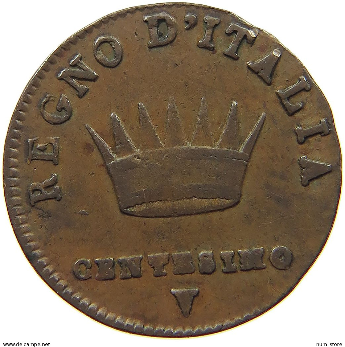 ITALY STATES NAPOLEON I. CENTESIMO 1808 V Napoleon I. (1804-1814, 1815) #t146 0351 - Napoleonic