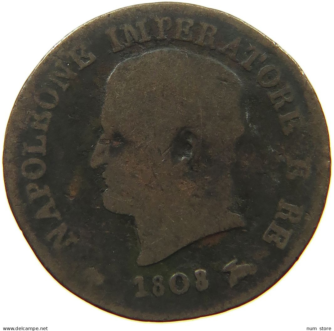 ITALY STATES NAPOLEON I. CENTESIMO 1808 M Napoleon I. (1804-1814, 1815) #a085 0959 - Napoleonische