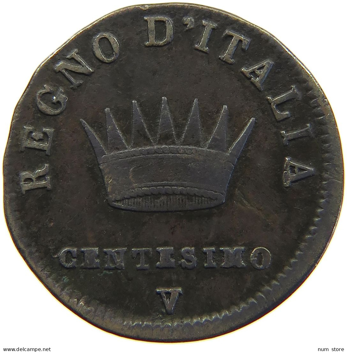 ITALY STATES NAPOLEON I. CENTESIMO 1808 V Napoleon I. (1804-1814, 1815) #c039 0175 - Napoleoniche