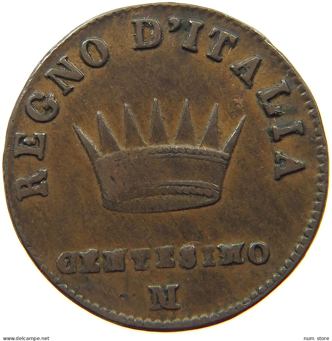 ITALY STATES NAPOLEON I. CENTESIMO 1808 M Napoleon I. (1804-1814, 1815) #t144 0897 - Napoleónicas