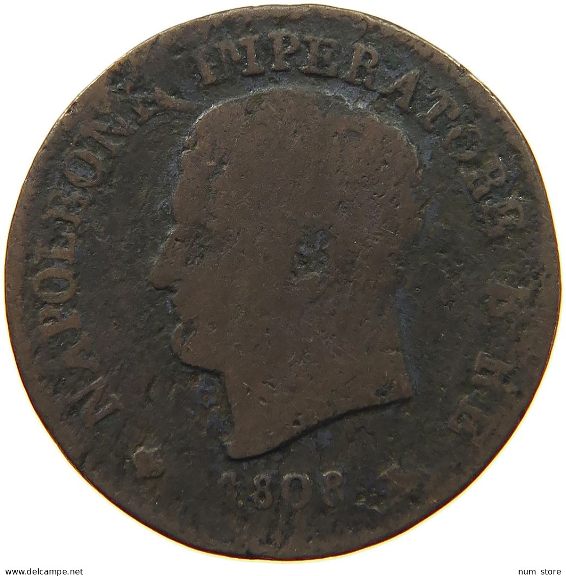 ITALY STATES NAPOLEON I. CENTESIMO 1808 M Napoleon I. (1804-1814, 1815) #c083 0547 - Napoleonic