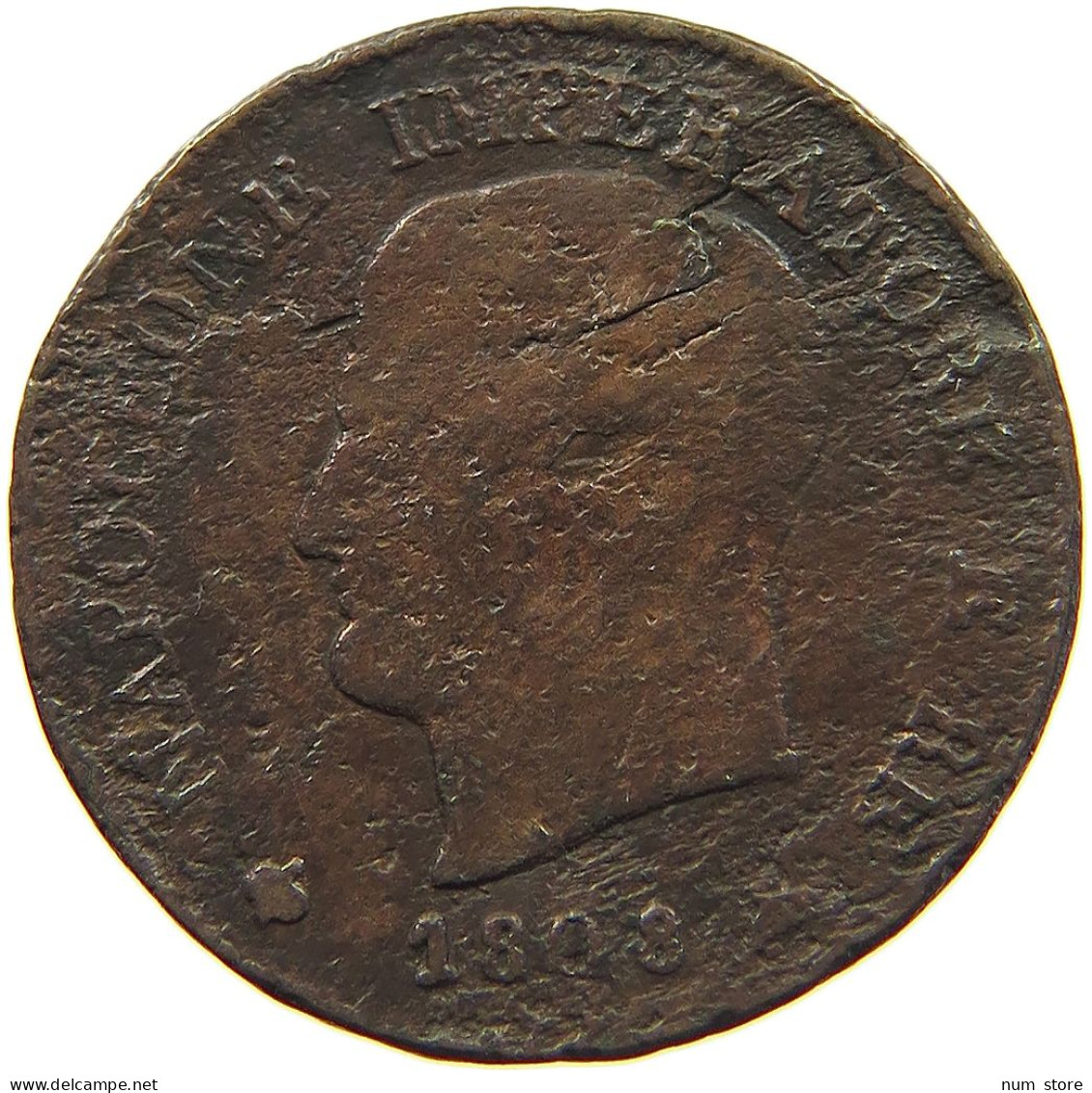 ITALY STATES NAPOLEON I. CENTESIMO 1808 M Napoleon I. (1804-1814, 1815) #c022 0525 - Napoléonniennes