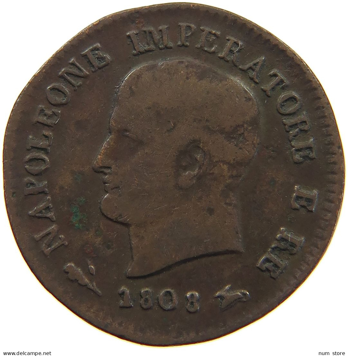 ITALY STATES NAPOLEON I. CENTESIMO 1808 B Napoleon I. (1804-1814, 1815) RARE #t001 0451 - Napoleoniche