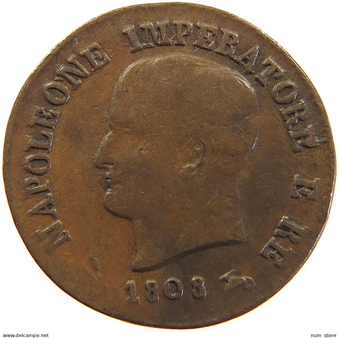 ITALY STATES NAPOLEON I. CENTESIMO 1808 B Napoleon I. (1804-1814, 1815) #t016 0279 - Napoleoniche