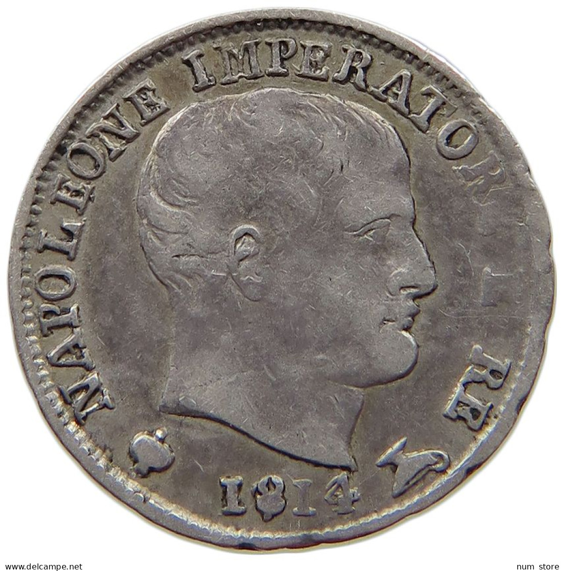 ITALY STATES NAPOLEON I. 5 SOLDI 1814 M Napoleon I. (1804-1814, 1815) DATE ERROR #t144 0369 - Napoléonniennes