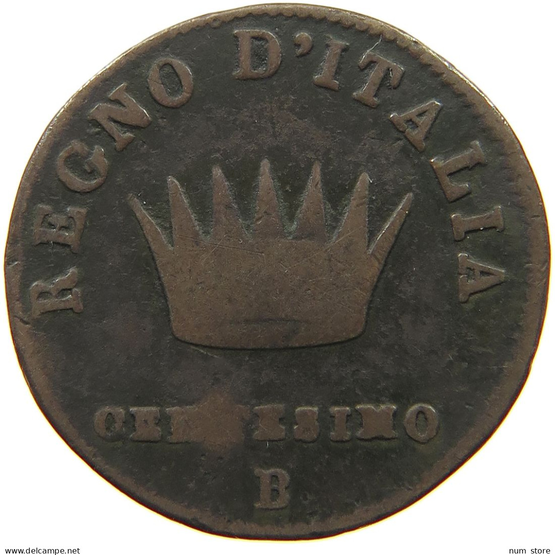 ITALY STATES NAPOLEON I. CENTESIMO 1808 B Napoleon I. (1804-1814, 1815) #t140 0599 - Napoleonic