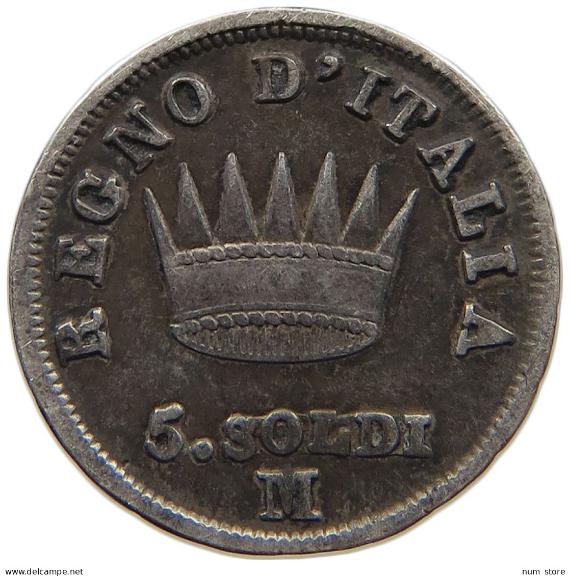 ITALY STATES NAPOLEON I. 5 SOLDI 1813 M Napoleon I. (1804-1814, 1815) #t006 0187 - Napoleonic