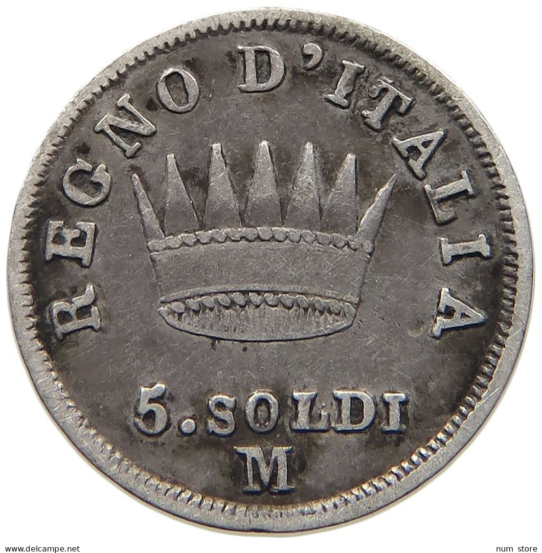 ITALY STATES NAPOLEON I. 5 SOLDI 1813 M Napoleon I. (1804-1814, 1815) #t006 0185 - Napoleoniche