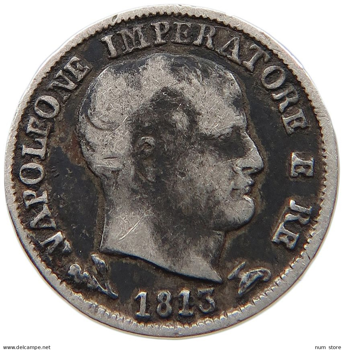 ITALY STATES NAPOLEON I. 5 SOLDI 1813 B/M Napoleon I. (1804-1814, 1815) 5 SOLDI 1813 B/M VERY RARE #t097 0363 - Napoleonic