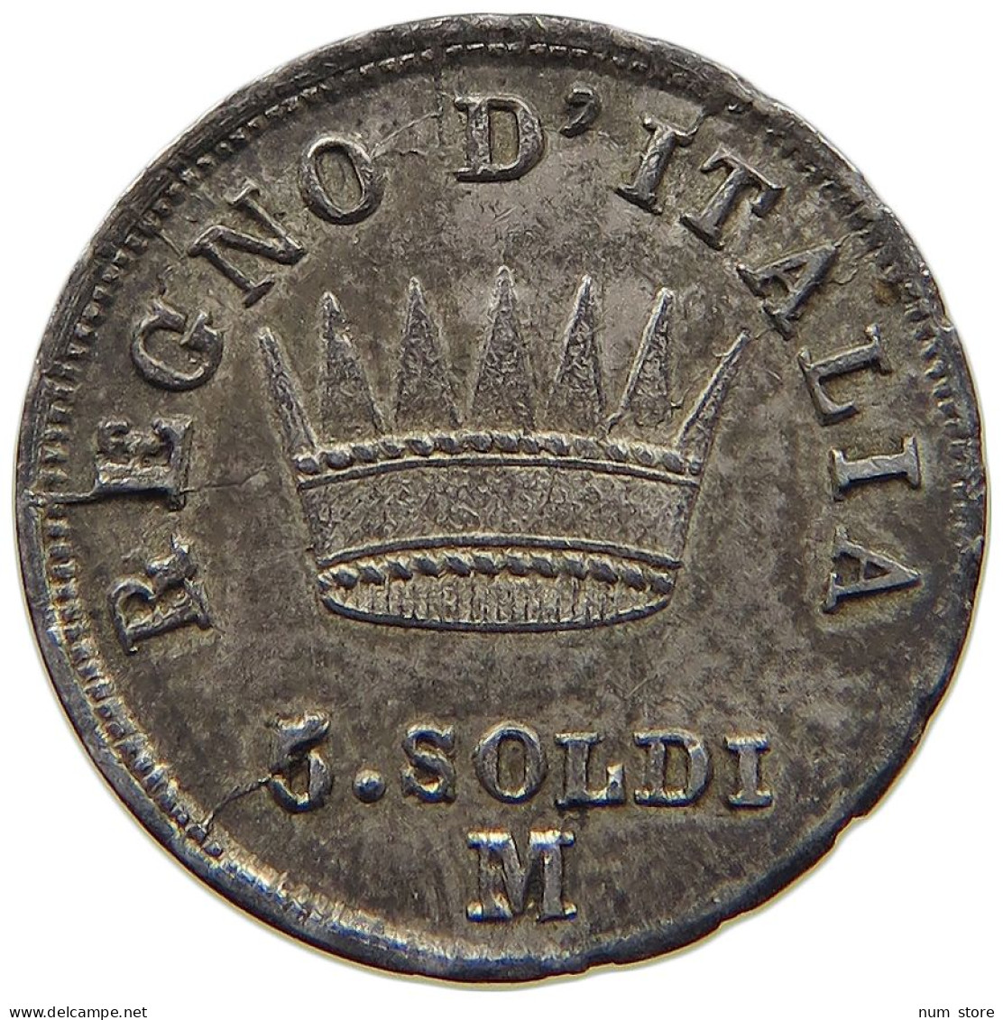 ITALY STATES NAPOLEON I. 5 SOLDI 1812 M Napoleon I. (1804-1814, 1815) #t005 0301 - Napoleonic