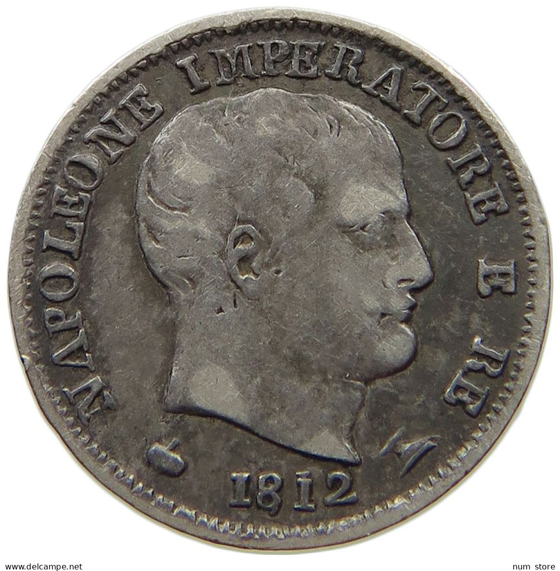 ITALY STATES NAPOLEON I. 5 SOLDI 1812 M Napoleon I. (1804-1814, 1815) DATE ERROR #t144 0371 - Napoleonic